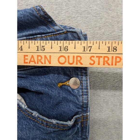 Universal Thread Overalls Womens 8 Blue Denim Bib Adjustable Straps Stretch - Picture 6 of 16